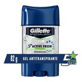 Gillette Specialized Power Rush Gel Antitranspirante X 82 Gr