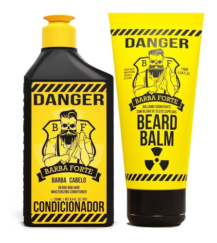 Barba Forte Danger Kit Condicionador 250ml + Beard Balm 170g