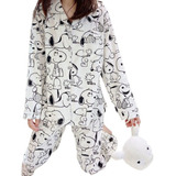 Pijama Japonés Lindo Animados Snoopy Señoras De Manga Larga