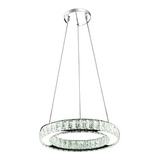 Lustre Pendente Cristal Sala 3 Em 1 Led 30w