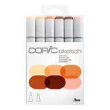 Kit Copic Sketch Original Com 6 Canetas Skin Tones Tons Pele