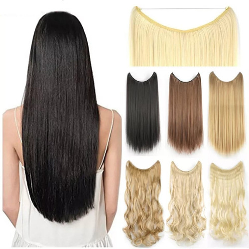 Cortinas De Pelo Extensiones Sin Brillo Simil De 1ra Calidad