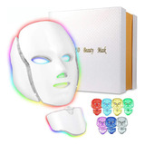 Máscara Facial Led 7 Colores Con Cuello Terapia Led Facial