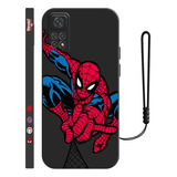 Funda De Silicona Para Xiaomi Diseño De Spiderman + Correas