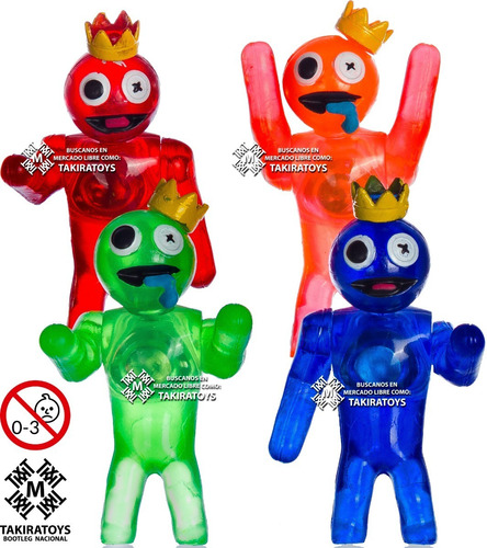 Roblox Rainbow Friends, Blue Y Sus Amigos Set 4 Figuras