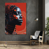 Cuadro Canvas Mujer Africana Etnia Elegante Afri4 60x40