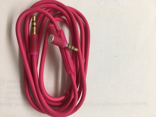 Cable Generico Auxiliar Para Beats By Dr Dre 3.5 Mm Rosa