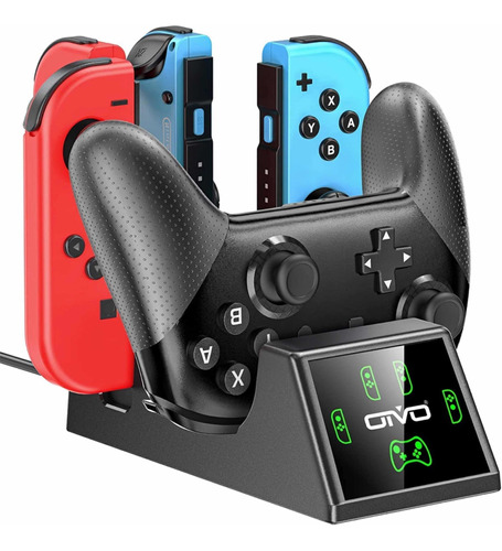 Estación De Carga Controles Nintendo Switch Y Pro Controller