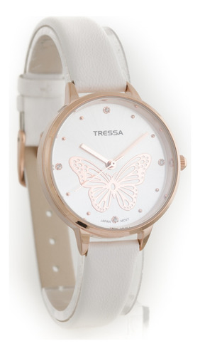 Reloj De Mujer Tressa Malla Cuero Garantía Oficial Megatime 