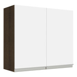 Mueble Superior 70 Cm 2 Puertas Glamy Madesa Marron/blanco