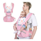 Mochila Portabebé Ergonómica Con Asiento De Cadera, Rosa