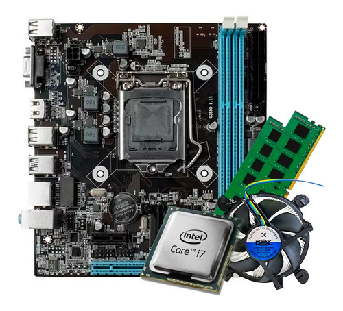 Kit Gamer Placa Mãe Intel + Core I7 Octa-core + 8gb Ram