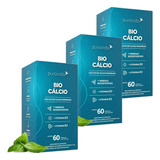 Bio Cálcio Puravida - Com Vitamina D3 + K2 - Kit 3x 60 Caps Sabor Without Flavor