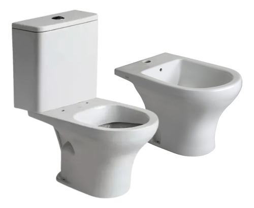 Juego Veneto Ferrum Inodoro Largo Deposito Bidet 1 Orificio