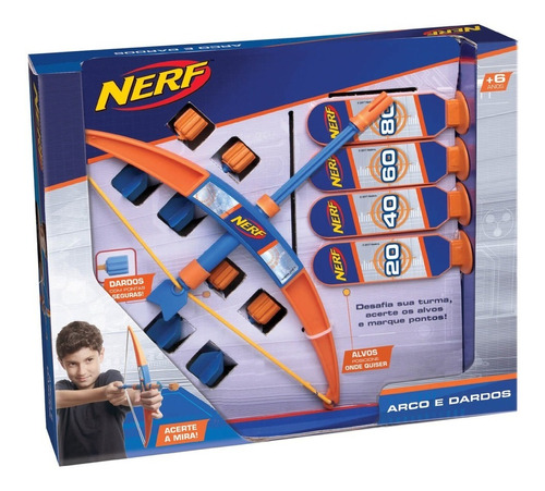 Nerf Arco Y Flecha Dardos Con Objetivos Goma Espuma