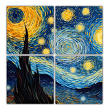 120x120cm Cuadro Lienzos Tonos Fantasía Van Gogh Flores