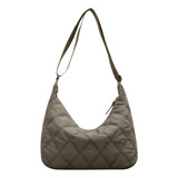 Bolso De Hombro Tipo Hobo Para Mujer, Bandolera Acolchada