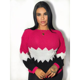 Blusa Feminina Manga Longa Spike Cardigan Da Moda Trico Luxo