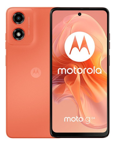 Celular Motorola G04 Naranja 6.5  128gb Android 14 Lanzamiento 2024 Sonido Dolby Atmos