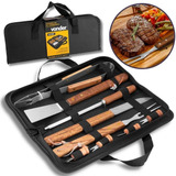 Kit Faca Churrasco C/ 10 Pecas Em Aco Inox C/estojo Vonder