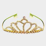 Tiara Pedraria Noiva Strass Debutante Coroa Princesa Luxo