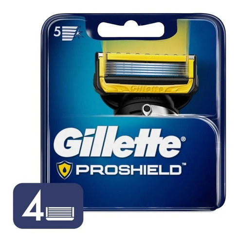 4 Repuestos Afeitar Gillette Fusion 5 Proshield Cartuchos