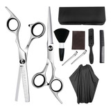 Kit Tijeras Para Cabello Estilista Barbero Profesional 10pza