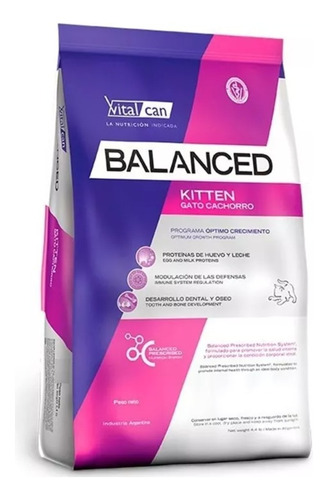 Alimento Vitalcan Balanced Gatito Kitten 7.5kg.