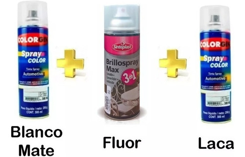 Pintura Fluor Amarillo Kit Aerosol Para Bicis Llantas