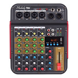 Console De Mixagem De Áudio Digital Muslady Tm4 De 4canais