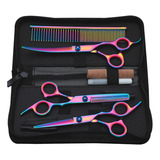 Kit De Tijeras Estilista Barbero Cabello Peine Accesorios