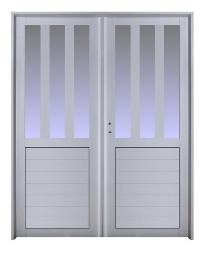 Puerta Doble Aluminio 160x200 M507 V/vertical Abershop