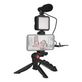Kit Smartphone Vlog Mini Led Video Light+cardioide