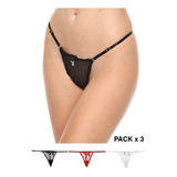 Bombachas Pack X 3 Colaless Regulables - Playboy Intimates