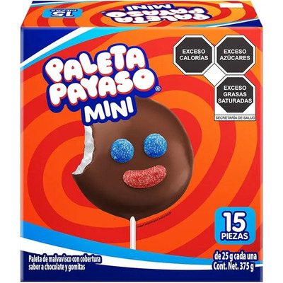 Ricolino Paleta Payaso Mini Malvavisco Chocolate 15 Piezas | MercadoLibre