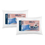 Kit 2 Travesseiros Gelflex Nasa Alto Duoflex