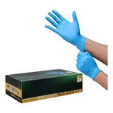 Guantes De Nitrilo Libre De Latex Sin Polvo 100pz Talla M Color Azul