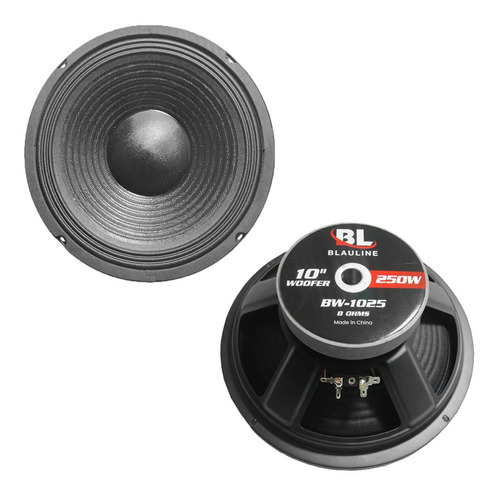 Parlante Woofer Blauline Bw 1025 10 Midbass 250w 8 Ohms Cjf