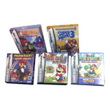 5 Cajas Custom Super Mario Advance + Mario Kart (solo Cajas)
