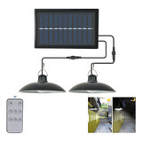 Luz De Jardim Solar Lâmpada Pingente Solar De 2 Cabeças