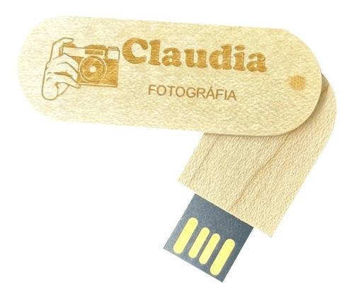 Kit 20 Uni Pendrive Gira Slim Personalizado Laser Uv 16gb