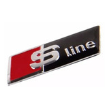 Emblema Audi Volante Sline Negro Set X2 Aluminio