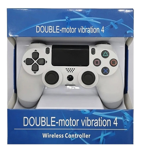 Joystick Inalambrico Ps4 Blanco Double Motor Soy Gamer