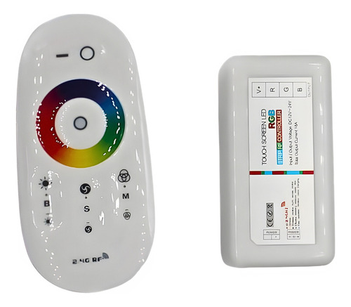 Controladora + Controle Rgb Touch Rf 2.4g P/ Fit Led Piscina Luz Rgb 2,4ghz