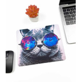 Tapete Para Ratón De Computadora Diseño De Gato Con Lentes