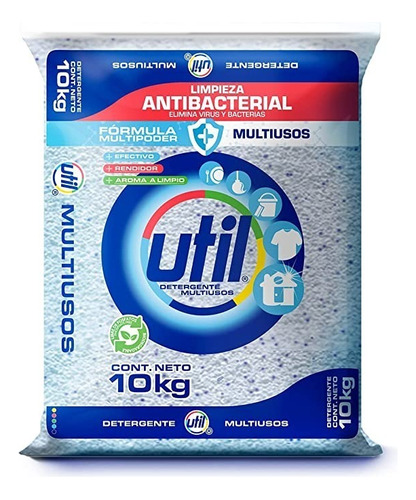 Detergente En Polvo Multiusos Util® Biodegradable, 10kg