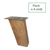 Patas De Madera 10cm Para Muebles - Cuadrada Diagonal X4 Und