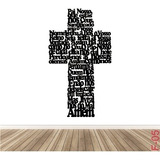 Adesivo Parede Oração Pai Nosso Cruz 1,20x 70cm