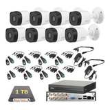 Kit Video Vigilancia 8 Cámaras 1080p Dahua Cctv 1 Tb Baluns