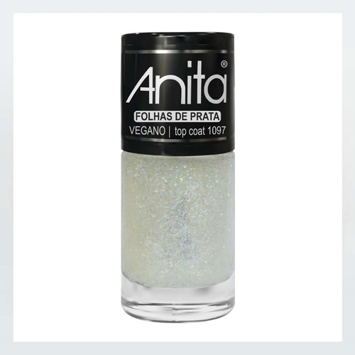 Top Coat Folhas De Prata 10ml - Anita